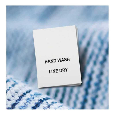 Hand wash labels - line dry
