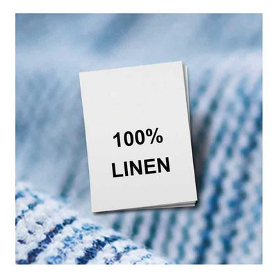 100% Linen, Fabric Content Label