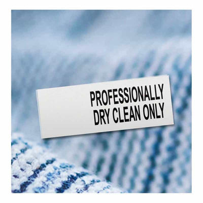 Professionally Dry Clean Only, Half Inch label