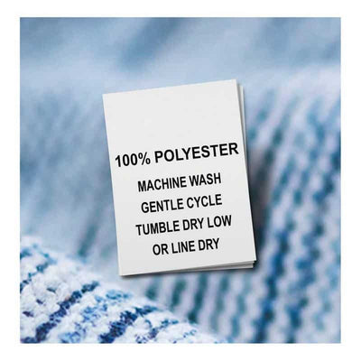 wash care labels - polyester