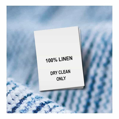 100% linen, dry clean only