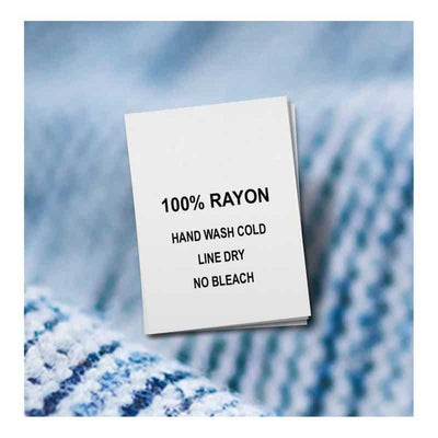 fabric wash care labels - Rayon