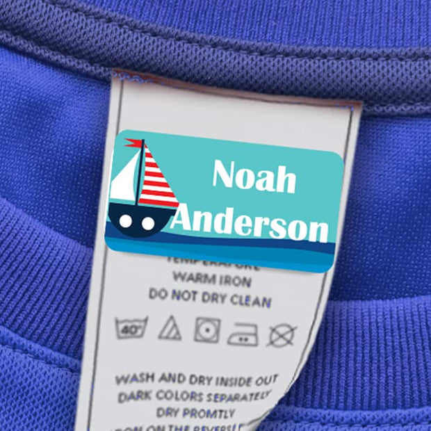 60 Stick on Laundry Labels for Clothing, Washable Clothing Labels, Laundry  Safe Name Tags for Clothes fish Design 